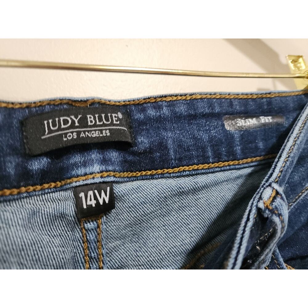 Judy Blue Los Angeles Jeans Womens 14W Blue Denim Slim Fir Straight Leg Outdoor - Picture 2 of 9